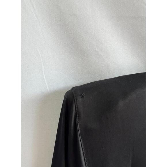 Tibi Black Jersey Crewneck Top Size S with Fabric Pull - Picture 7 of 10